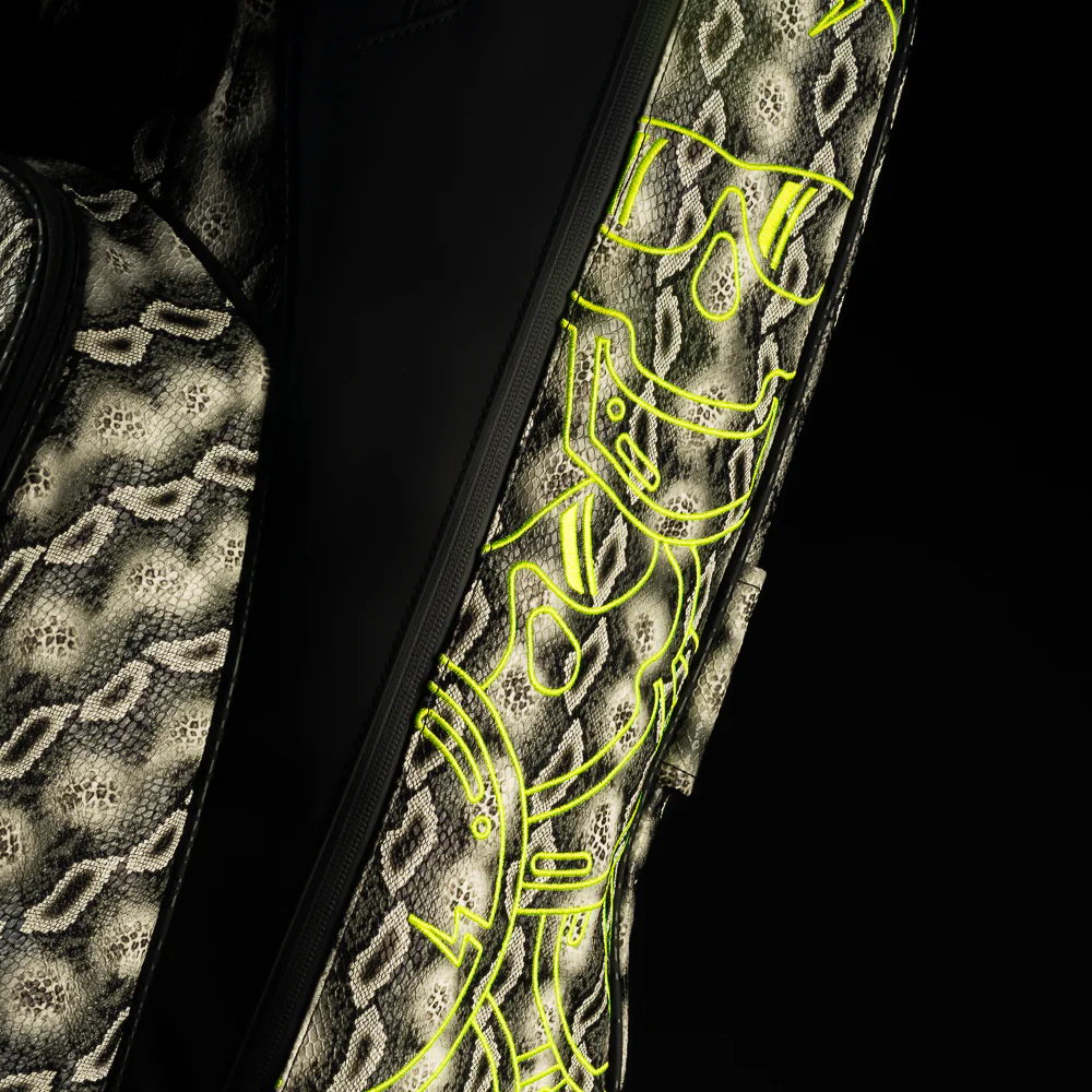 Faux Snakeskin Skulls Stand Bag - Image 5