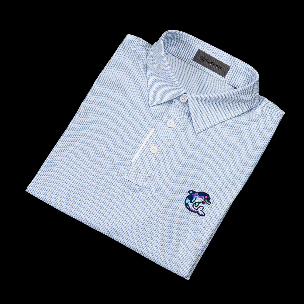 G/Fore Jacquard Stretch Flipper Polo Shirt
