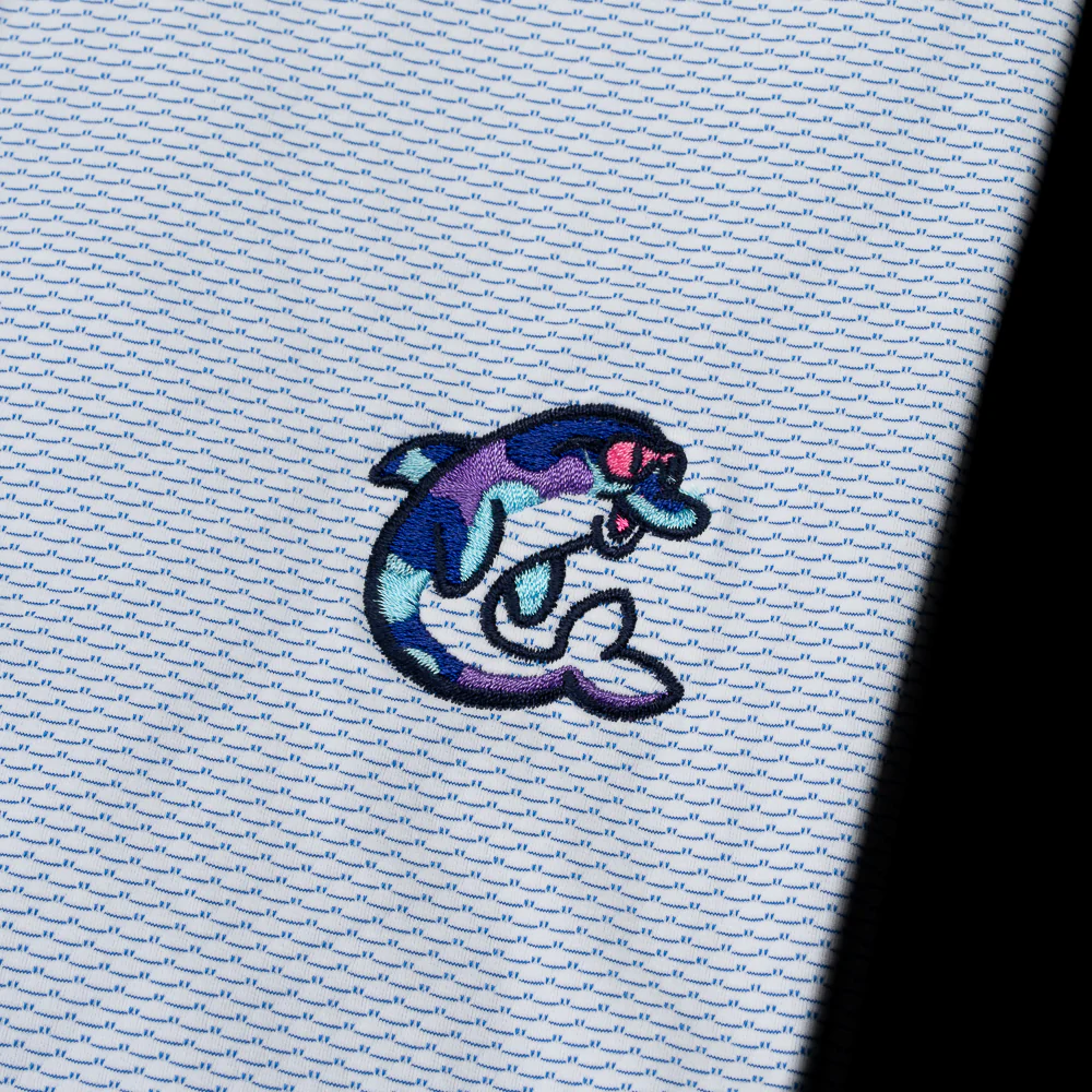 G/Fore Jacquard Stretch Flipper Polo Shirt - Image 2