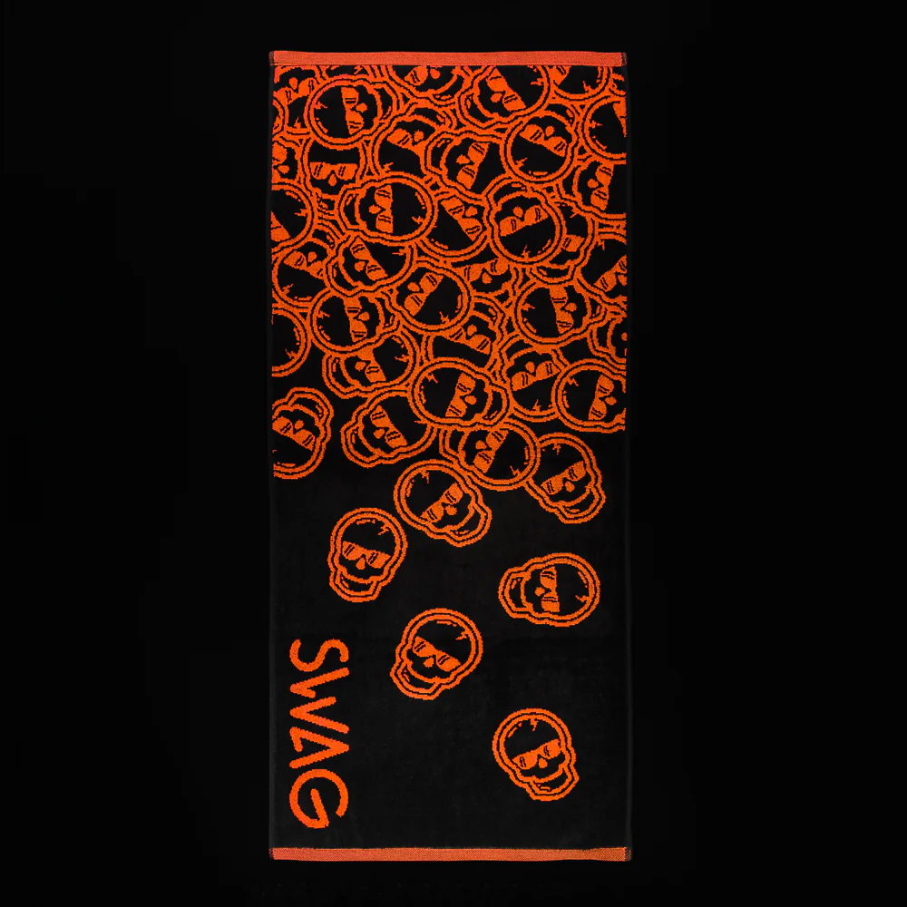 Orange Falling Skulls Towel