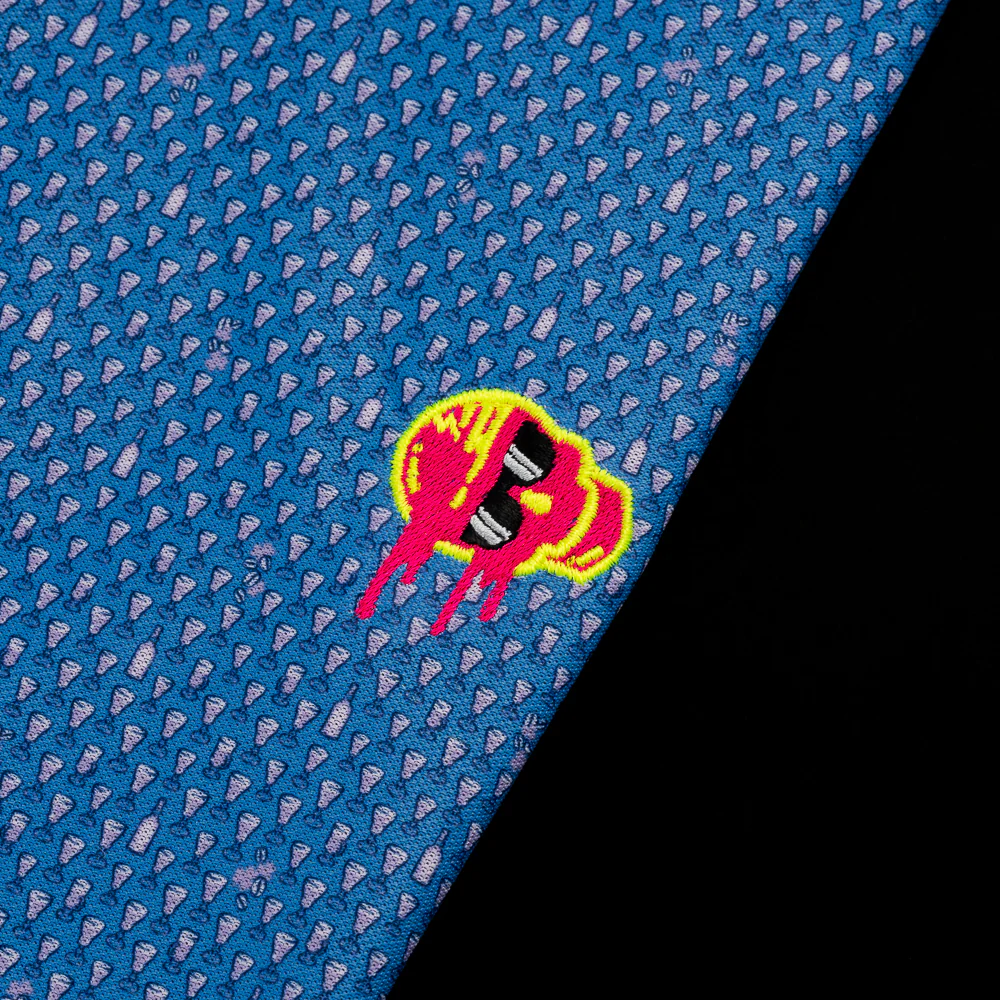 Peter Millar Blue Leaking Skull Polo Shirt - Image 2