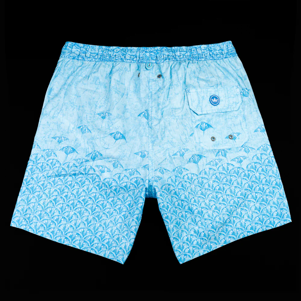 Stingray Lime Skull Swim Trunks - Image 3
